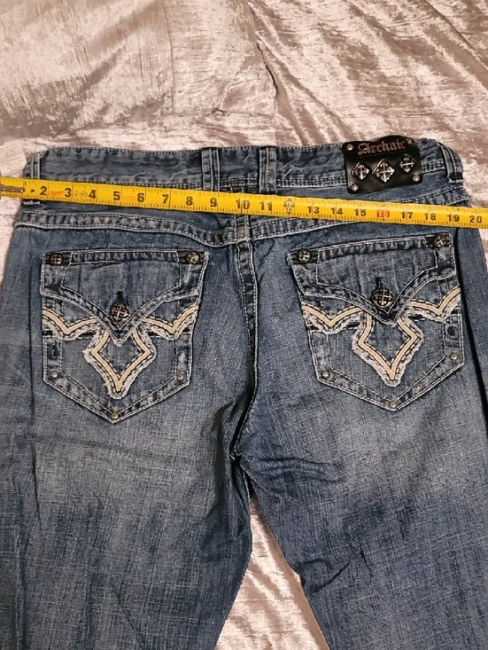 Men's Archaic 36 Boot Cut Jeans Flap Back Pockets - Picture 6 of 12